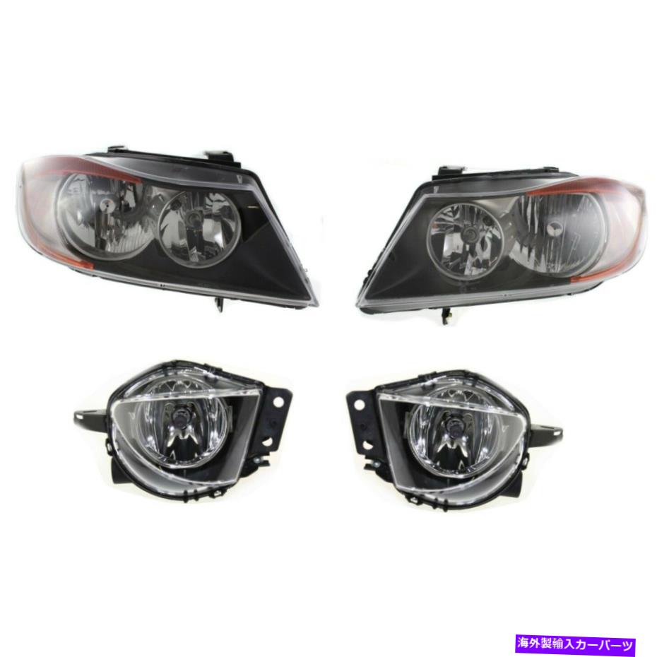 USヘッドライト 2007年から2008年のBMW 328i 2006 330iのためのヘッドライトキット330i左右4ピース Headlight Kit For 2007-2008 BMW 328i 2006 330i Left and Right 4Pc【並行輸入品】 77,879円
