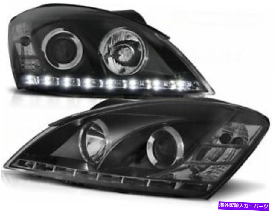USヘッドライト KIA CEED 2006 2007 2008 LPKI02ヘッドライトLEDブラック KIA CEED 2006 2007 2008 2009 LPKI02 HEADLIGHTS LED BLACK【並行輸入品】