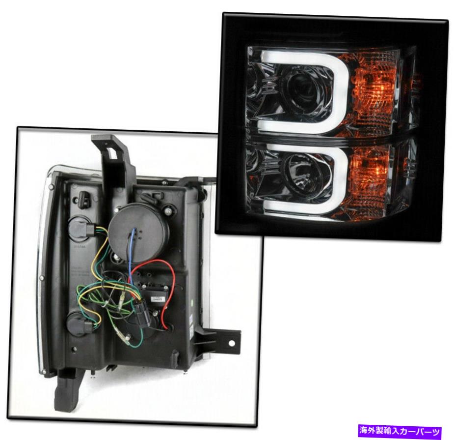 USヘッドライト 2014年2015年Chevy Silverado 1500 Chrome LEDプロジェクターヘッドライト+ 6K Xenon HID FOR 2014 2015 CHEVY SILVERADO 1500 CHROME LED PROJECTOR HEADLIGHTS +6K XENON HID【並行輸入品】｜Us Custom Parts Shop USDM