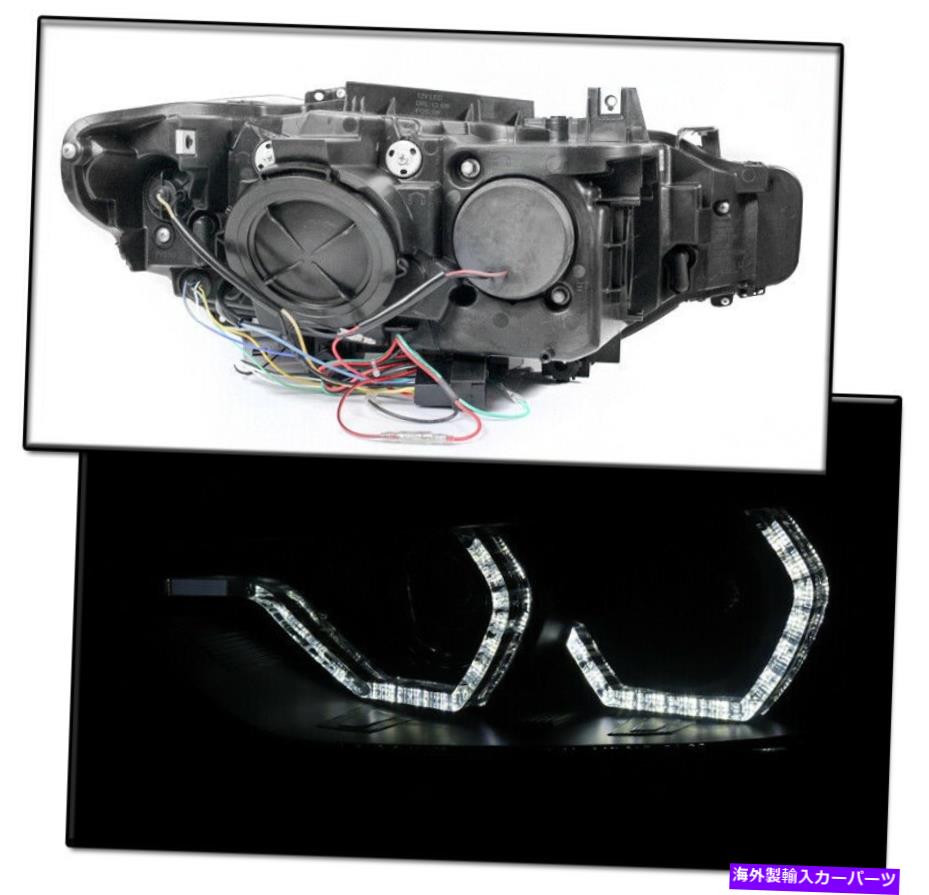 USヘッドライト 2012-2015 BMW F30 3シリーズ4Dブラック/スモークLEDプロジェクターヘッドライトW / Blue DRL FOR 2012-2015 BMW F30 3-SERIES 4D BLACK/SMOKE LED PROJECTOR HEADLIGHT W/BLUE DRL【並行輸入品】｜Us Custom Parts Shop USDM