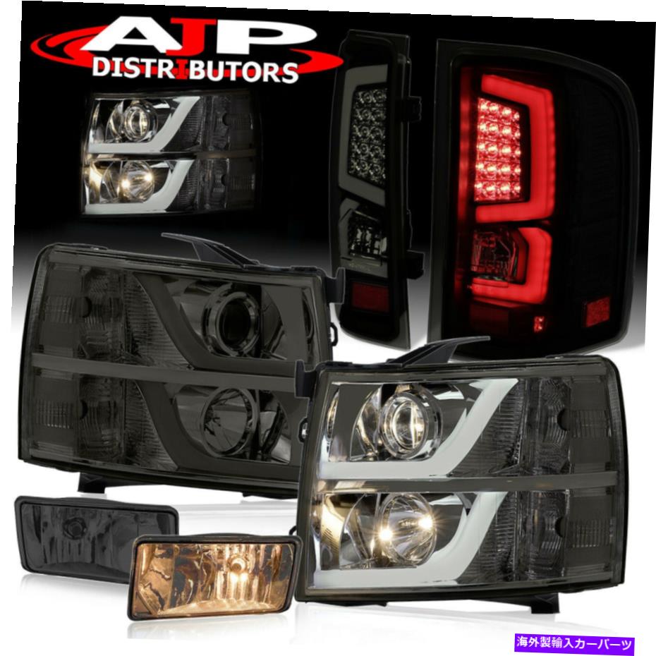 USヘッドライト プロジェクタースモークヘッドライトスモークテールランプ+ 2007-2013 Silveradoのための煙霧 Projector Smoked Head Lights Smoke Tail Lamps +Smoke Fog For 2007-2013 Silverado【並行輸入品】
