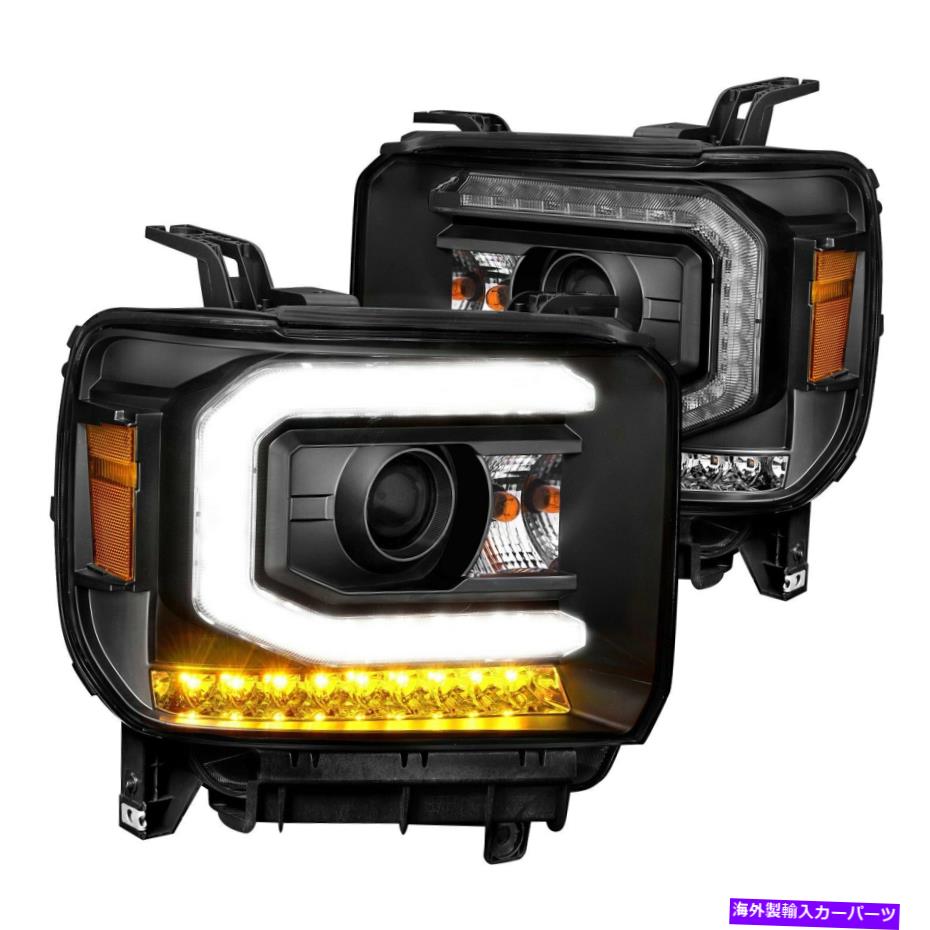 USヘッドライト GMC Sierra 2500 HD 15-19ヘッドライトブラックDRLバープロジェクターヘッドライトW LED For GMC Sierra 2500 HD 15-19 Headlights Black DRL Bar Projector Headlights w LED【並行輸入品】｜Us Custom Parts Shop USDM