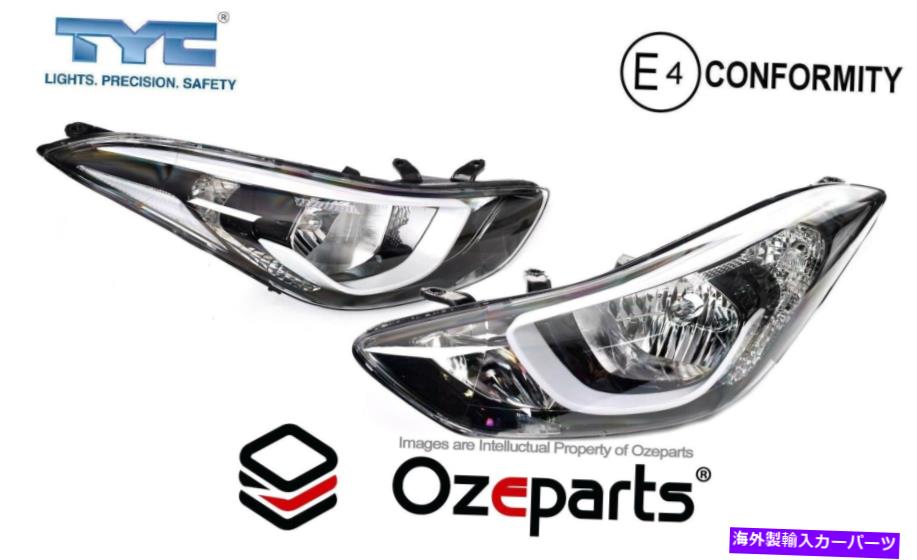 USヘッドライト Hyundai Elantra MDシリーズ2 2013~2015のためのペアLH + RHヘッドライトランプの設定 Set Pair LH+RH Head Light Lamp Non LED For Hyundai Elantra MD Series 2 2013~2015【並行輸入品】|Us Custom Parts Shop USDM