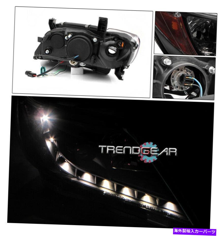 USヘッドライト 07-09トヨタカムリーLEDブラックプロジェクターヘッドライトランプW / DRL + 6000K HID LH + RH FOR 07-09 TOYOTA CAMRY LED BLACK PROJECTOR HEADLIGHTS LAMP W/DRL+6000K HID LH+RH【並行輸入品】