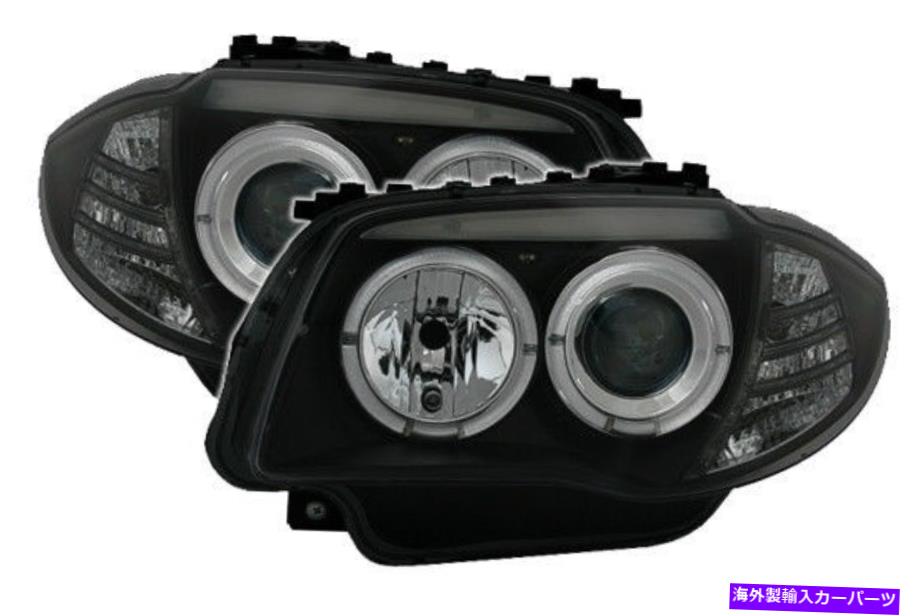 USヘッドライト Angel Eyes HeadlightsセットBMW 1シリーズE87 04-06クリアブラックフィニッシュ ANGEL EYES HEADLIGHTS SET for BMW 1 series E87 04-06 in clear black finish【並行輸入品】