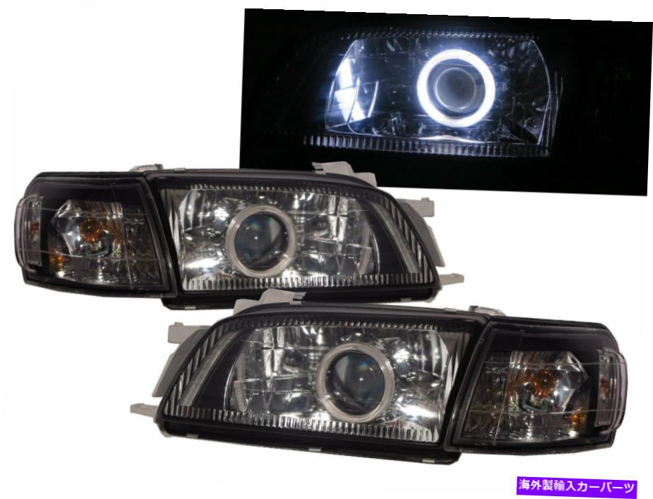 USヘッドライト トヨタLHDのためのCaldina MK9 92-96ワゴン5D CCFLプロジェクターガラスヘッドライトV1 BK Caldina MK9 92-96 Wagon 5D CCFL Projector GLASS Headlight V1 BK for TOYOTA LHD【並行輸入品】