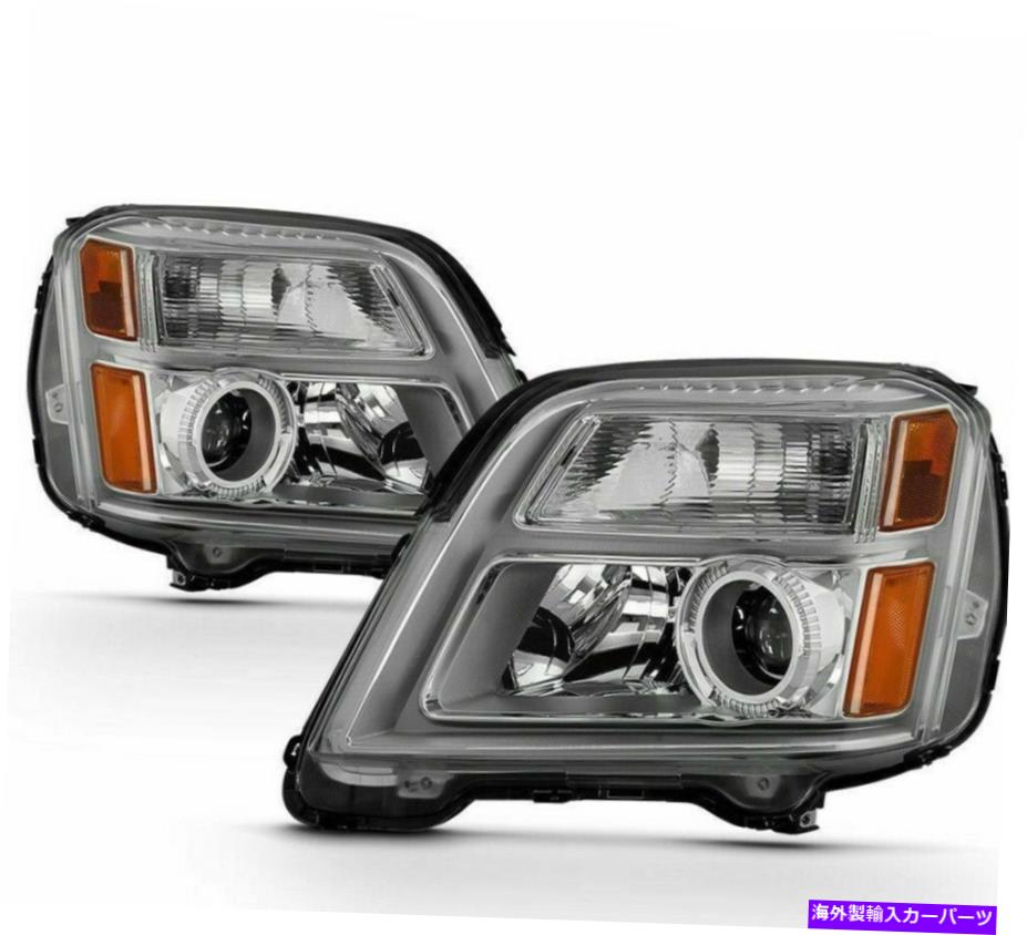 USヘッドライト 2010-2015 GMC地形クロムヘッドライトファクトリーヘッドランプヘッドランプRH + LH For 2010-2015 GMC Terrain Chrome HeadLights Factory HeadLamps HeadLamps RH+LH【並行輸入品】