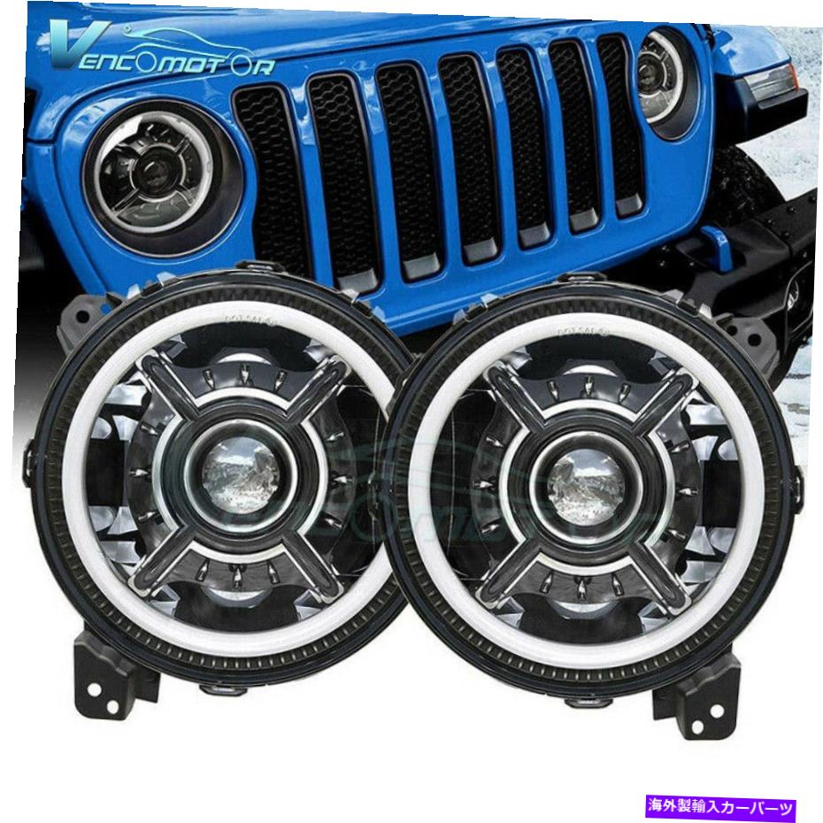 USヘッドライト LEDヘッドライトRGB Halo DRL w / 9 \