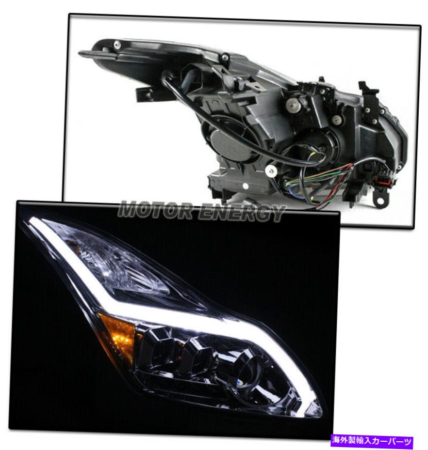 USヘッドライト 08-15 G37 / Q60 2DRシーケンシャルLEDクロムプロジェクターヘッドライトランプ+バンパーDRL FOR 08-15 G37/Q60 2DR SEQUENTIAL LED CHROME PROJECTOR HEADLIGHT LAMP +BUMPER DRL【並行輸入品】