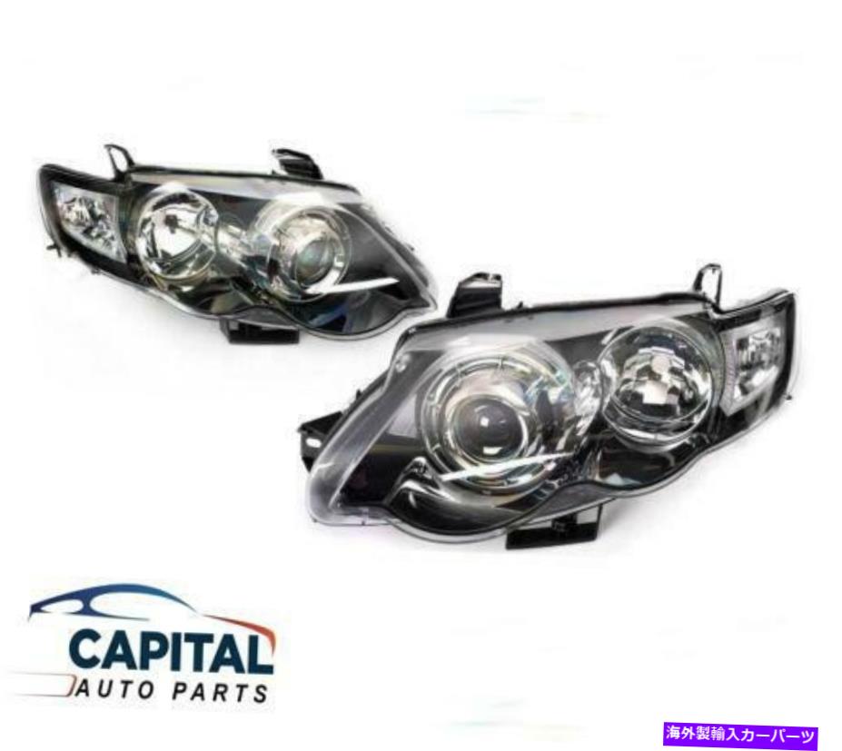 USヘッドライト Ford Falcon FG xr6 / xr8 2011-2014のペアブラックパフォーマンスプロジェクターヘッドライト Pair Black Performance Projector Headlights for Ford Falcon FG XR6/XR8 2011-2014【並行輸入品】