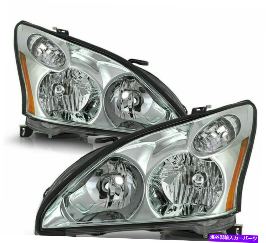 USヘッドライト 2004-2009 Lexus RX300 Chromeヘッドライトヘッドランプ右+左設定ペア For 2004-2009 Lexus RX300 Chrome HeadLights HeadLamps Right+Left set pair【並行輸入品】