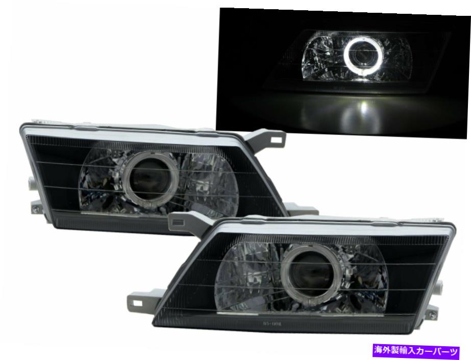 USヘッドライト Sentra B14 95-99 Sedan Guide Led HaloプロジェクターヘッドライトブラックLHD Sentra B14 95-99 Sedan Guide LED Halo Projector Headlight Black for NISSAN LHD【並行輸入品】