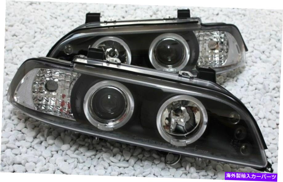 USヘッドライト BMW E39 5シリーズ95-04のための黒クリア仕上げハロゲンエンジェルアイヘッドライト black clear finish halogen angel eye headlights for BMW E39 5 series 95-04【並行輸入品】｜Us Custom Parts Shop USDM