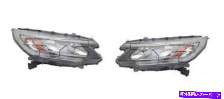 USヘッドライト 2015ホンダCRV CR-VヘッドライトヘッドランプペアLH + RH（W / LED DRL）EX / EX-L For 2015 Honda CRV CR-V Headlights Head Lamp Pair LH+RH (W/LED DRL) EX/EX-L【並行輸入品】