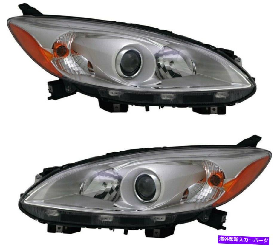 USヘッドライト 2012-2017 Mazda 5のための新しいデポドライバ＆旅客サイドNSFヘッドライトセット New Depo Driver & Passenger Side NSF Headlight Set For 2012-2017 Mazda 5【並行輸入品】
