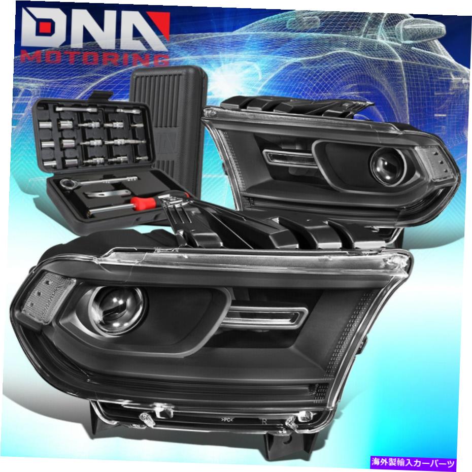 USヘッドライト 2014-2020 Dodge Durango LEDブラッククリアサイドプロジェクターヘッドライトランプ+ツール FOR 2014-2020 DODGE DURANGO LED BLACK CLEAR SIDE PROJECTOR HEADLIGHT LAMP+TOOLS【並行輸入品】