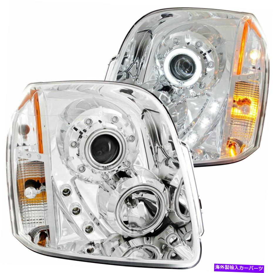 USヘッドライト 2007-2014 GMC Yukon Chrome / Clear 111147のためのAnzo CCFL Haloプロジェクターヘッドライト ANZO CCFL Halo Projector Headlights For 2007-2014 GMC Yukon Chrome/Clear 111147【並行輸入品】