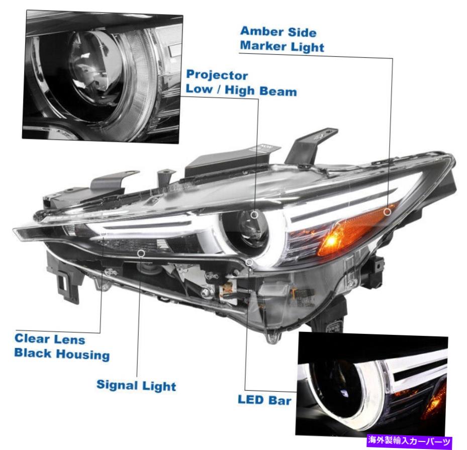 USヘッドライト 17-19 MAZDA CX-5 LED / AFSプロジェクターヘッドライトヘッドランプブラックドライバ左LH For 17-19 Mazda CX-5 LED/AFS Projector Headlight Headlamp Black Driver Left LH【並行輸入品】｜Us Custom Parts Shop USDM
