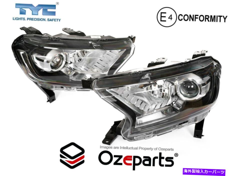 USヘッドライト Ford Ranger Ute PX Ser 2 XLT Wildtrak用ペアLH + RHヘッドライトランプ（DRL） Pair LH+RH Head Light Lamp (No DRL) For Ford Ranger Ute PX Ser 2 XLT WILDTRAK【並行輸入品】