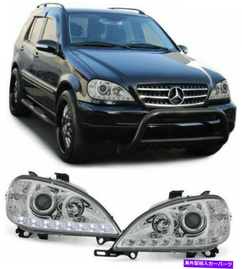 USヘッドライト メルセデスML W163クリアハロゲンプロジェクターDRLヘッドライトヘッドランプ2 / 1998-9 / 2001 MERCEDES ML W163 CLEAR HALOGEN PROJECTOR DRL HEADLIGHTS HEADLAMPS 2/1998-9/2001【並行輸入品】｜Us Custom Parts Shop USDM