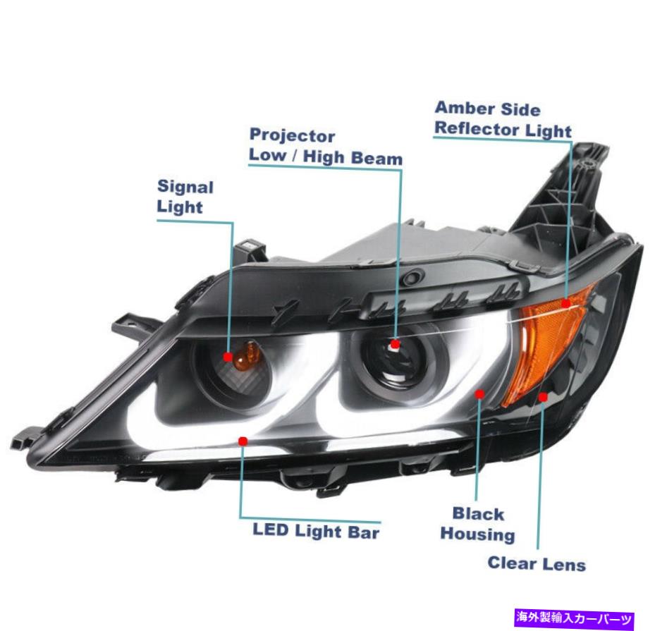 USヘッドライト 2014-2019 Chevy Impala LEDデュアルチューブプロジェクターブラックヘッドライトランプ+ DRLキット For 2014-2019 Chevy Impala LED Dual Tube Projector Black Headlight Lamp +DRL Kit【並行輸入品】