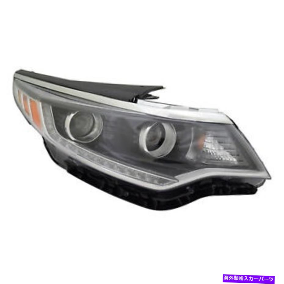 USヘッドライト 2016-2017 Kia Optima EXのための携帯側ハロゲンヘッドライトW / LED DRL Passenger Side Halogen Headlight w/ LED DRL For 2016-2017 Kia Optima EX【並行輸入品】