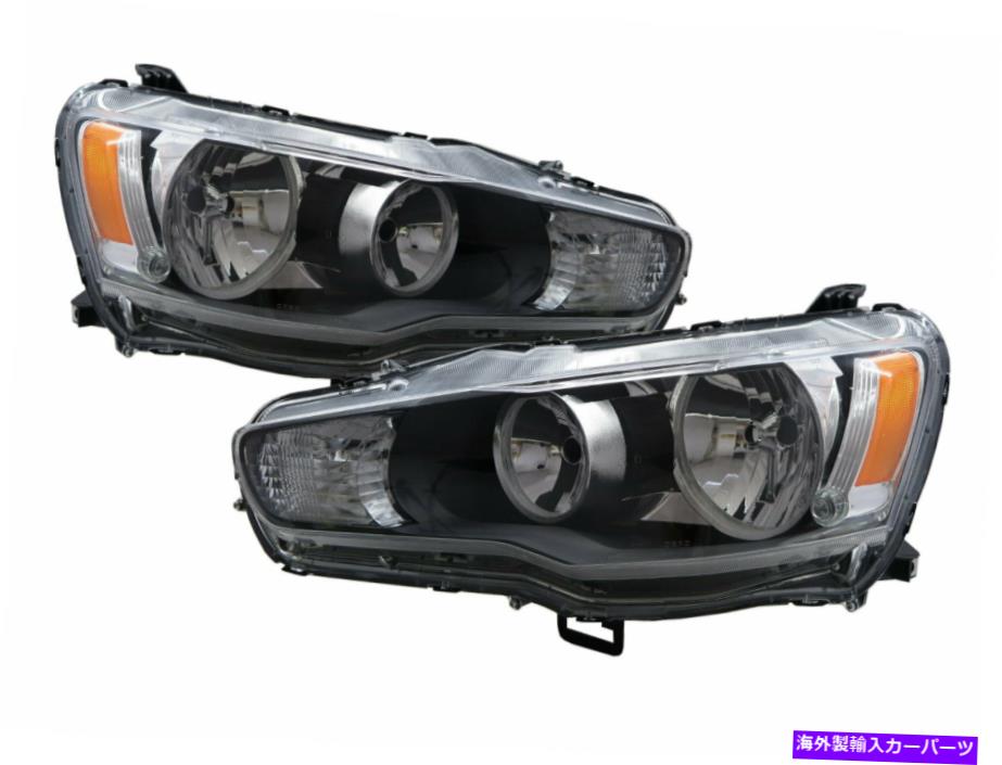 USヘッドライト 三菱LHDのためのランサーCY2A 08-16 4D / 5Dクリアハロゲン型ヘッドライトブラック LANCER CY2A 08-16 4D/5D Clear Halogen Type Headlight Black for Mitsubishi LHD【並行輸入品】