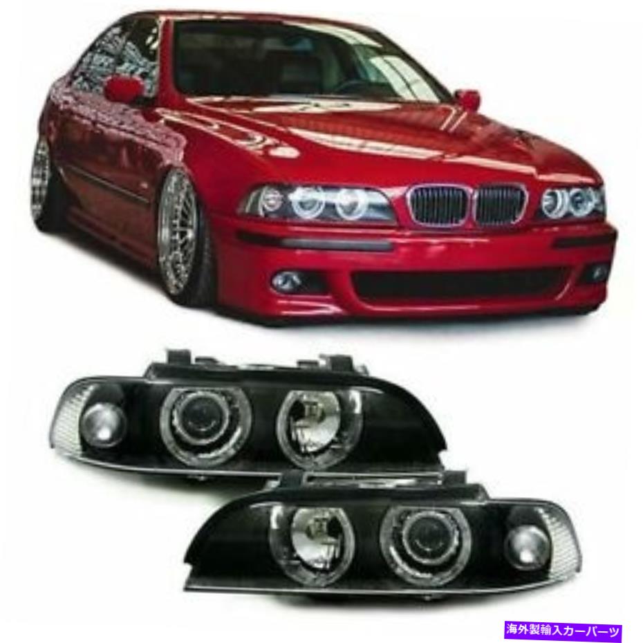 USヘッドライト BMW E39 5シリーズ9 / 1995-8 / 2000モデルのための黒い天使の目のヘッドライト BLACK ANGEL EYE HEADLIGHTS FOR BMW E39 5 SERIES 9/1995-8/2000 MODEL【並行輸入品】｜Us Custom Parts Shop USDM
