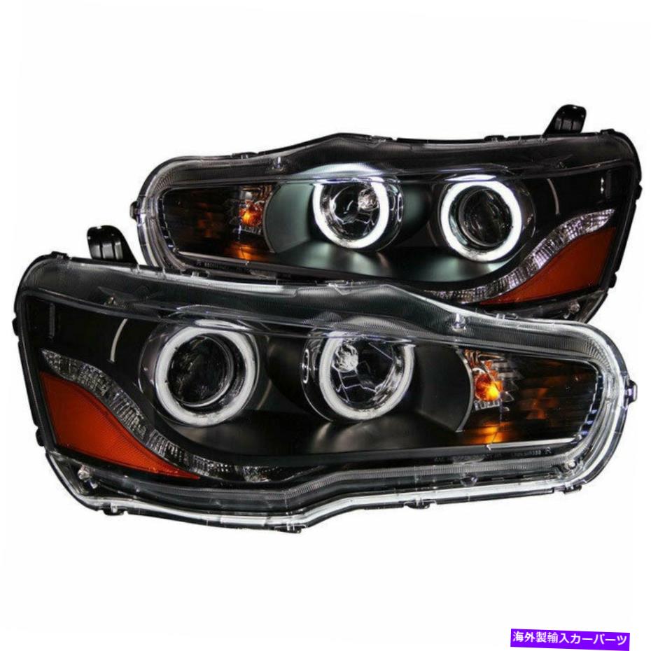 USヘッドライト ヘッドライトアセンブリ - ハロークリアレンズブラック左、右アナゾ121428 Headlight Assembly-Projector with Halo Clear Lens Black Left,Right Anzo 121428【並行輸入品】|Us Custom Parts Shop USDM
