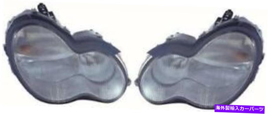 USヘッドライト 2001年 - 2004年 - 2004年のメルセデスベンツC240フロントヘッドライトアセンブリ SIDE/PAIR for 2001 - 2004 Mercedes-Benz C240 Front Headlight Assembly【並行輸入品】