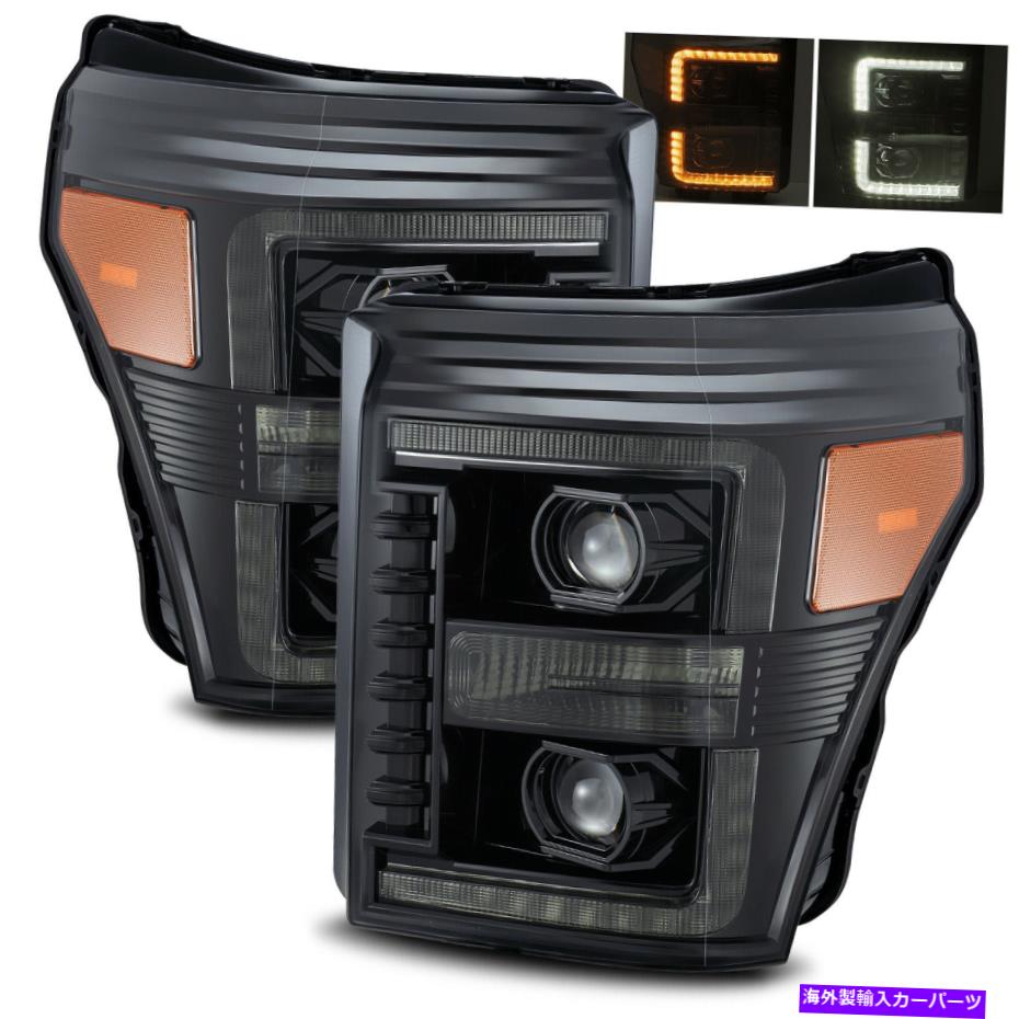 USヘッドライト 2011-2016 F250 / F350 / F450 / F550スーパーデューティ磨きブラックプロジェクターヘッドライト For 2011-2016 F250/F350/F450/F550 Super Duty Polished Black Projector Headlights【並行輸入品】