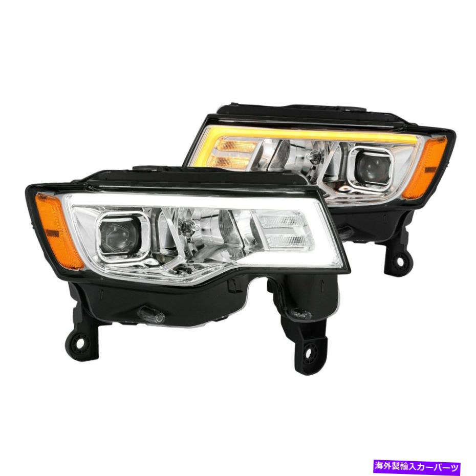 USヘッドライト ジープグランドチェロキー17-18クロームスイッチバックLED DRLバープロジェクターヘッドライト For Jeep Grand Cherokee 17-18 Chrome Switchback LED DRL Bar Projector Headlights【並行輸入品】|Us Custom Parts Shop USDM