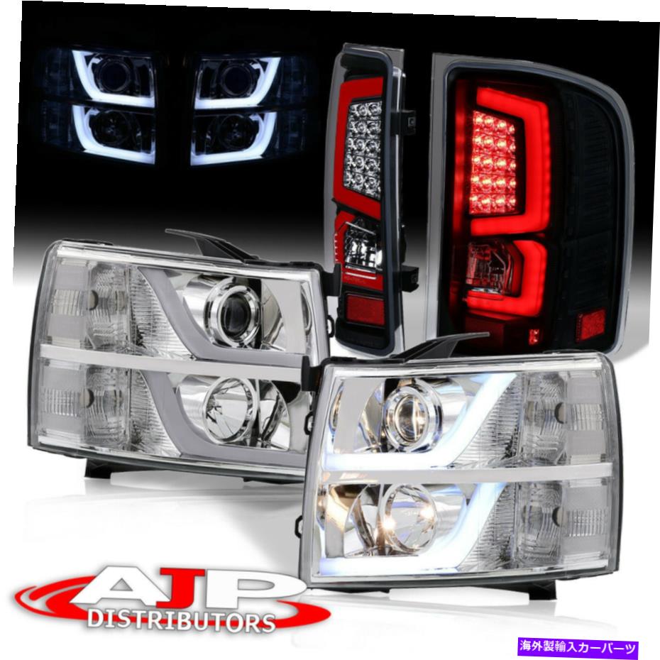 USヘッドライト クリアLED DRLドライビングヘッドランプ/赤いブレーキテールライト2007-2013 Silverado Clear LED DRL Driving Headlamps / Red Brake Tail Lights For 2007-2013 Silverado【並行輸入品】｜Us Custom Parts Shop USDM