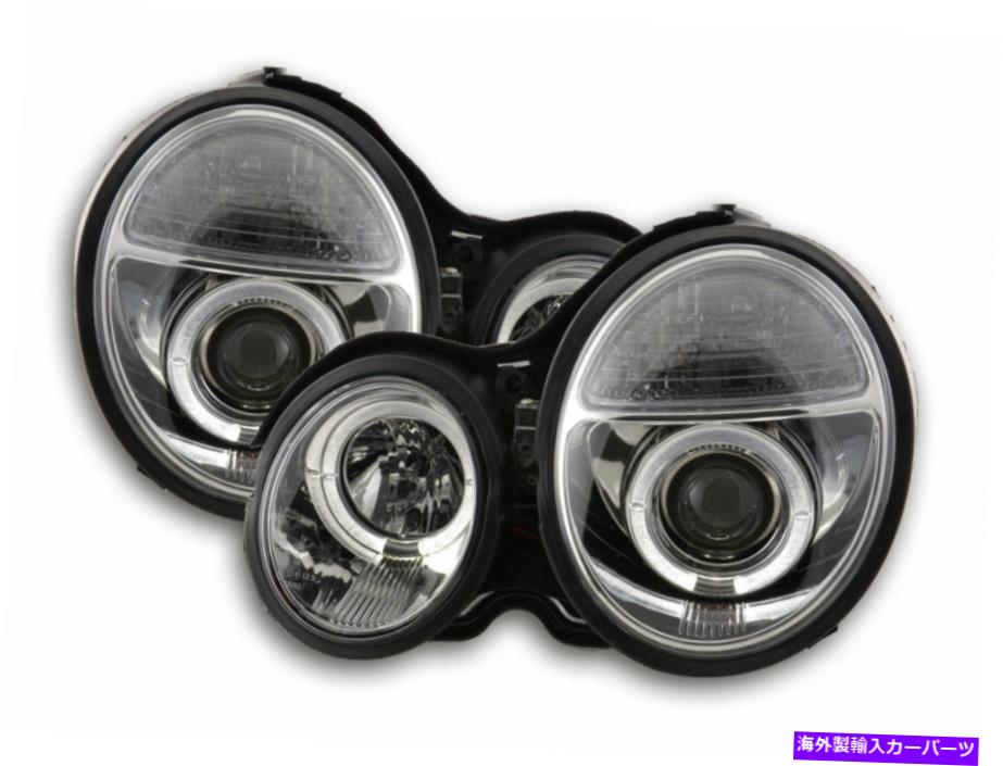 USヘッドライト Chrome Finish Angel EyeヘッドライトMercedes W210 Eクラス99-01 Chrome finish angel eye headlights for Mercedes W210 E class 99-01【並行輸入品】 78,673円