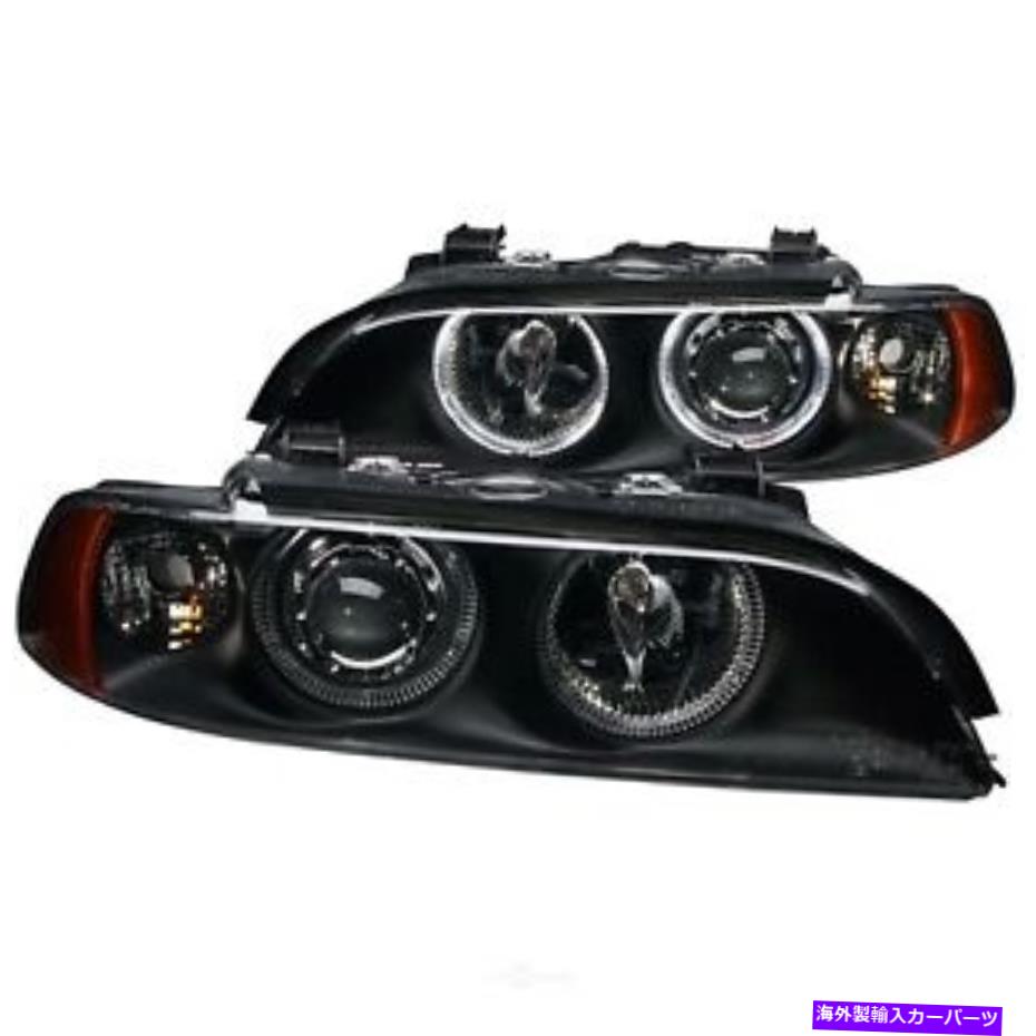 USヘッドライト HaloクリアレンズLEDブラックアナゾ121017を搭載したヘッドライトアセンブリプロジェクター Headlight Assembly-Projector with halo Clear Lens Led Black Anzo 121017【並行輸入品】