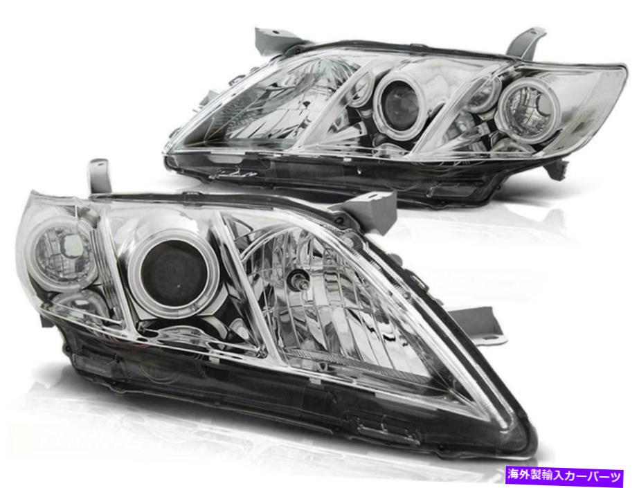 USヘッドライト Toyota Camry 6 xv40 06-09用エンジェルアイハローヘッドライトセットクロム Angel eye HALO headlights set FOR Toyota Camry 6 XV40 06-09 in chrome【並行輸入品】