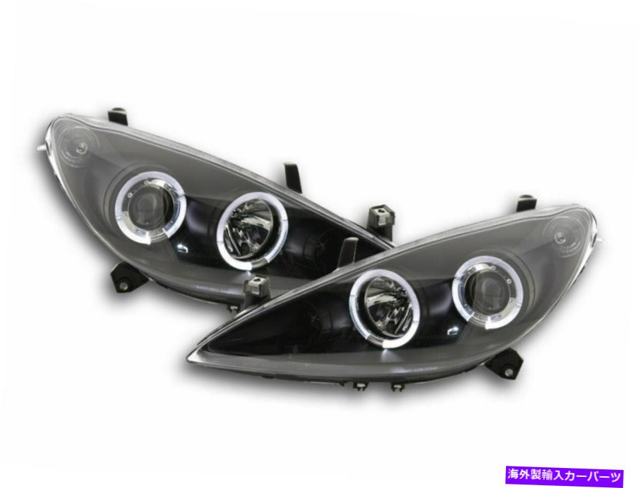USヘッドライト プジョー307 4 / 2001-6 / 2005モデル広告のためのブラックエンジェルアイヘッドライトヘッドランプ BLACK ANGEL EYE HEADLIGHTS HEADLAMPS FOR PEUGEOT 307 4/2001-6/2005 MODEL AD【並行輸入品】｜Us Custom Parts Shop USDM