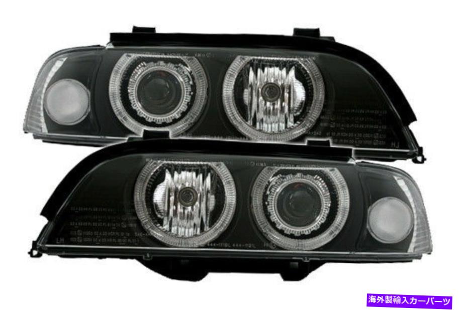 USヘッドライト Angel Headlights BMW 5シリーズE39 95-00ブラックW /白表示 ANGEL EYES HEADLIGHTS SET for BMW 5 Series E39 95-00 black w/ white indicator【並行輸入品】｜Us Custom Parts Shop USDM