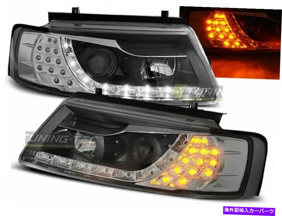 USヘッドライト ヘッドライトLED DRL VW Passat B5 1996-2000日光ブラックFreeship US LP Headlights LED DRL Look for VW PASSAT B5 1996-2000 Daylight Black FreeShip US LP【並行輸入品】