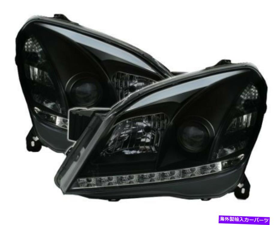 USヘッドライト Opel Astra Hのためのブラックカラー仕上げLED DRLライトヘッドライトセット black color finish LED DRL lights Headlight SET for OPEL ASTRA H TwinTop【並行輸入品】