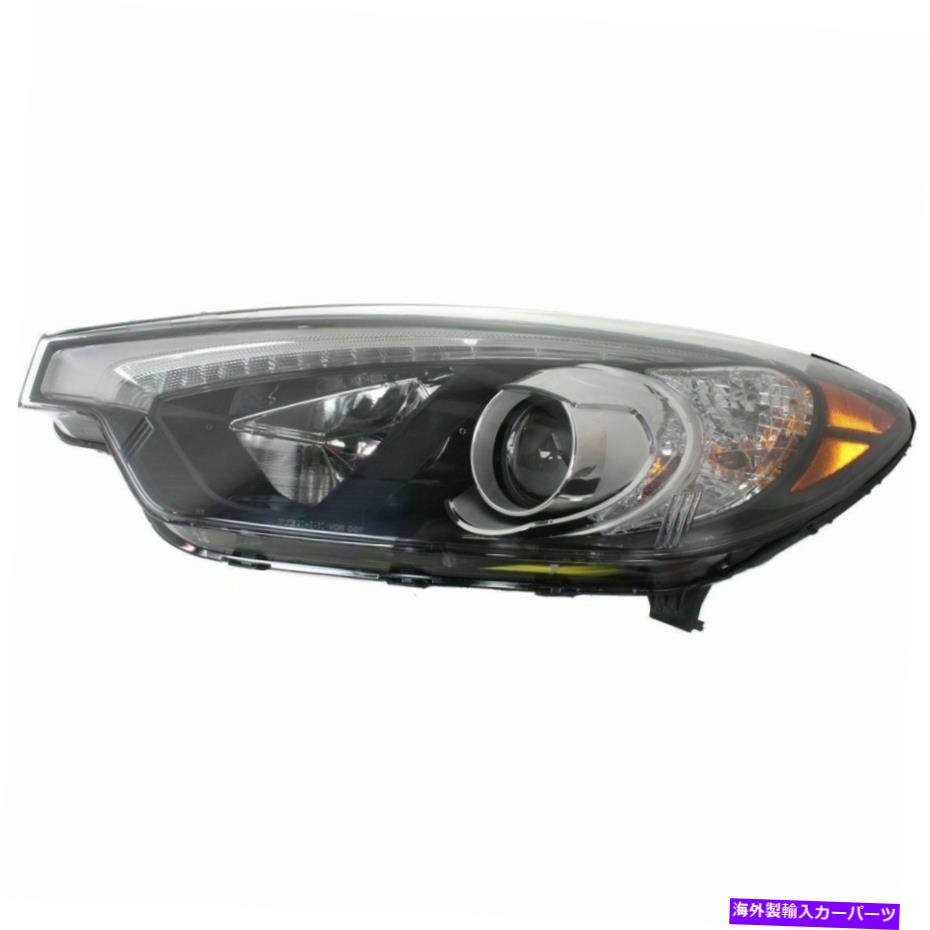 USヘッドライト 2014-2015 Kia Forteのハロゲンヘッドライト左w / LEDポジションライトカーパ Halogen Headlight For 2014-2015 Kia Forte Left w/ Bulb & LED Position Light CAPA【並行輸入品】