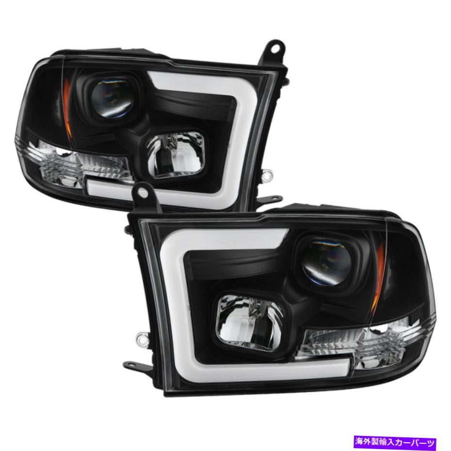 USヘッドライト フィット09-18 RAM 1500 2500 2500 3500ブラックLEDネオンチューブスタイルDRLプロジェクターヘッドライト Fit 09-18 Ram 1500 2500 3500 Black LED Neon Tube Style DRL Projector Headlights【並行輸入品】｜Us Custom Parts Shop USDM