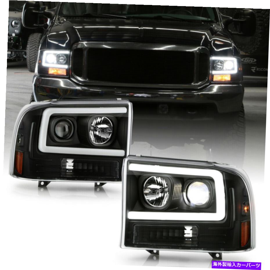 USヘッドライト 【純ホワイトオレドDRL】99-04 Superduty F250 F350 F450のためのプロジェクターヘッドライトLEDプロジェクターヘッドライト [Pure White OLED DRL]LED Projector Headlight For 99-04 Superduty F250 F350 F450【並行輸入品】