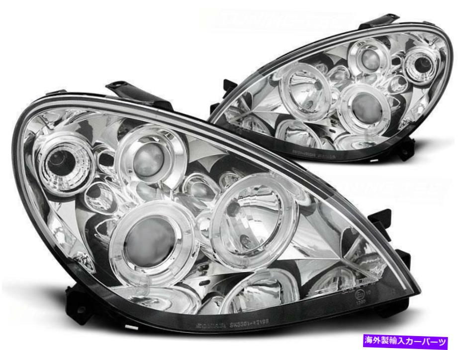 USヘッドライト 1999年のシトロエンXsaraのための天使の目が付いているクロムカラー仕上げヘッドライト Chrome color finish headlights with angel eyes for Citroen Xsara from 1999【並行輸入品】|Us Custom Parts Shop USDM