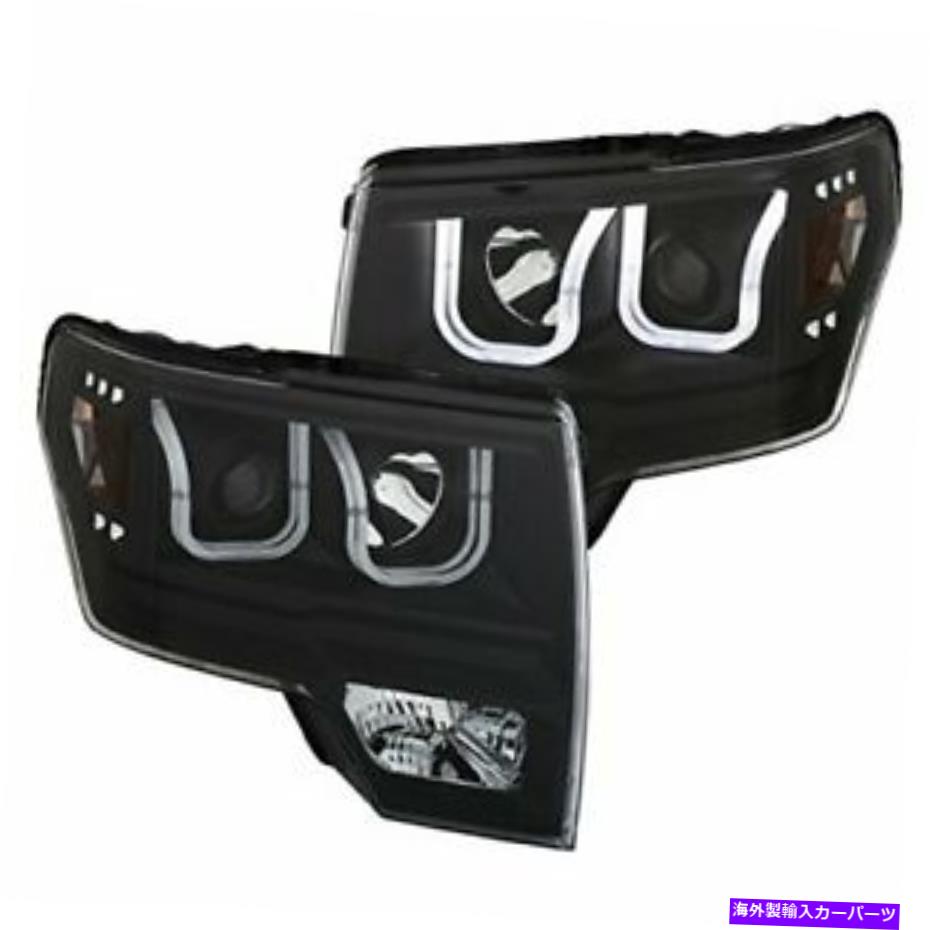 USヘッドライト 2009-2014 F-150 ProjectorヘッドライトW / U-BARブラックオレンジのためのAnzo（111351） ANZO (111351) for 2009-2014 F-150 Projector Headlights w/ U-Bar Black Amber【並行輸入品】｜Us Custom Parts Shop USDM