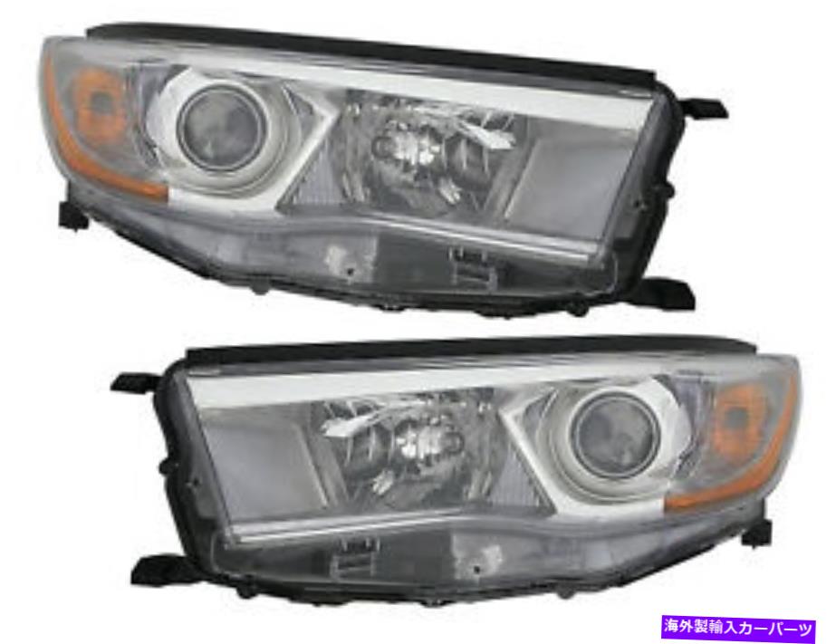 USヘッドライト 2014年2015年トヨタハイランダー/ハイブリッドヘッドライトペアセット For 2014 2015 Toyota Highlander/Hybrid Headlights Pair Set【並行輸入品】｜Us Custom Parts Shop USDM