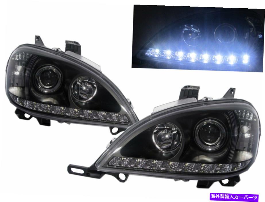 USヘッドライト W163 98-01 Mercedes-Benz LHDのためのPre-Facelift LEDバープロジェクターヘッドライトブラック W163 98-01 PRE-FACELIFT LED Bar Projector Headlight Black for Mercedes-Benz LHD【並行輸入品】|Us Custom Parts Shop USDM
