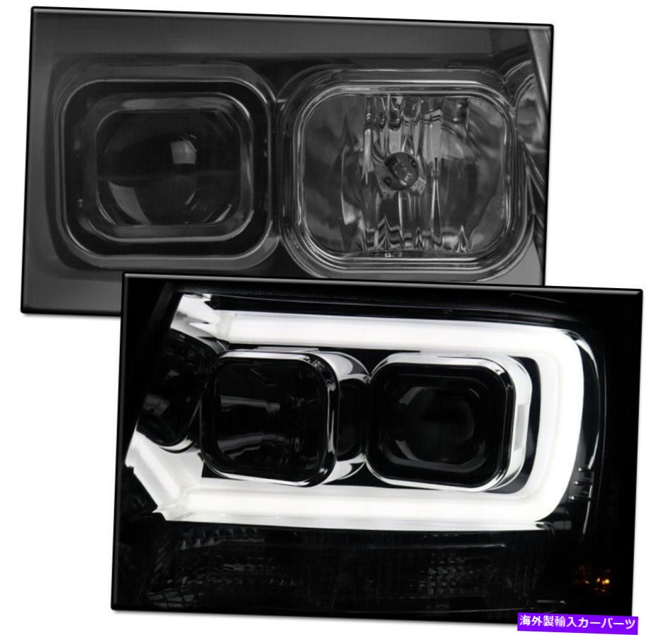USヘッドライト 07-14シボー郊外タホアバ??ランシェLEDチューブバープロジェクターヘッドライトスモーク FOR 07-14 CHEVY SUBURBAN TAHOE AVALANCHE LED TUBE BAR PROJECTOR HEADLIGHTS SMOKE【並行輸入品】｜Us Custom Parts Shop USDM