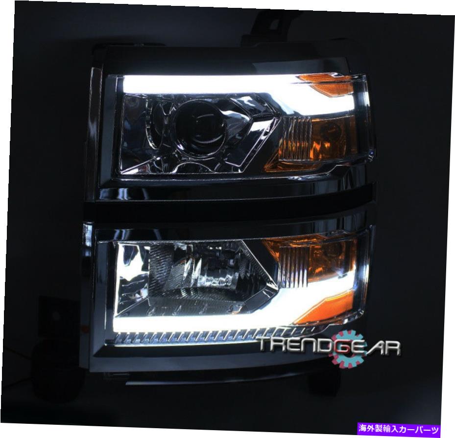 USヘッドライト 2014-2015 Chevy Silverado 1500トラックLEDチューブプロジェクターヘッドライトランプクロム 2014-2015 CHEVY SILVERADO 1500 TRUCK LED TUBE PROJECTOR HEADLIGHTS LAMPS CHROME【並行輸入品】 77,879円