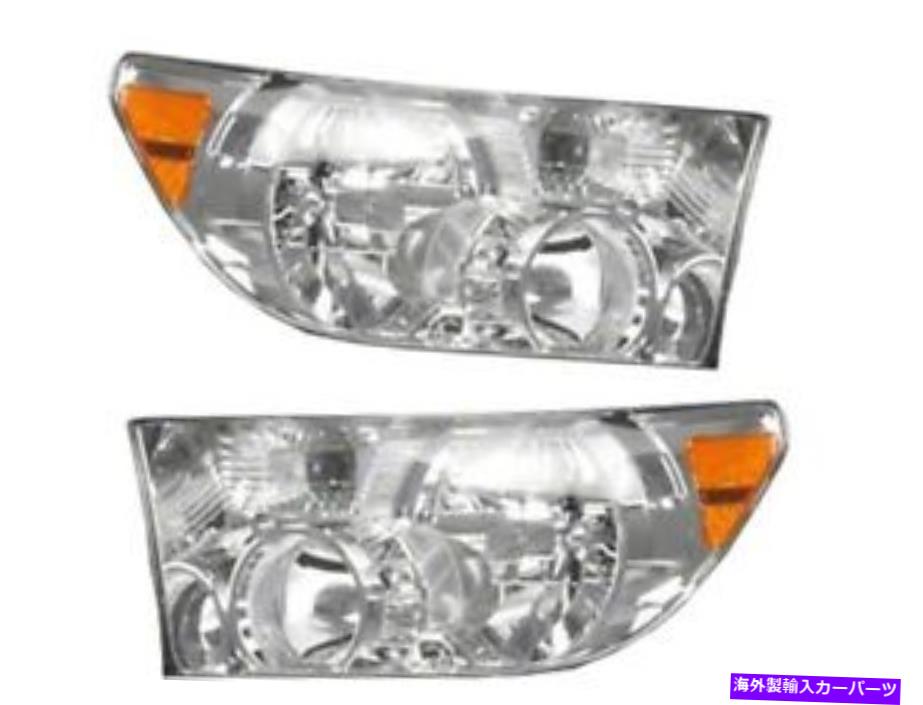 USヘッドライト 先頭左右レンズ＆ハウジング本物のトヨタSequoia Tundraのセット Set Of Front Left & Right Lens & Housing Genuine for Toyota Sequoia Tundra【並行輸入品】